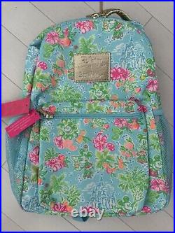 Disney Parks x Lilly Pulitzer Backpack Mickey & Minnie Mouse Cinderella Castle