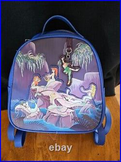 Disney Peter Pan Mermaid Lagoon Backpack Loungefly Gently Used