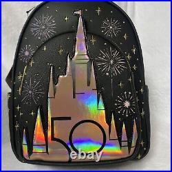 Disney WDW 50th Anniversary Grand Finale Loungefly Mini Backpack & Ears Set