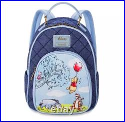 Disney WINNIE THE POOH new LOUNGEFLY mini backpack Tigger Piglet Eeyore