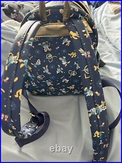 Disney World 50th Anniversary Blue Loungefly Mini Backpack. Free Shipping US