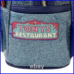 Japan Tokyo Disney Store Loungefly Lady & Tramp Backpack Tony's Restaurant