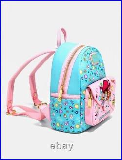 LOUNGEFLY DISNEY ALICE IN WONDERLAND TEA PARTY MINI BACKPACK, Wallet, & Charm