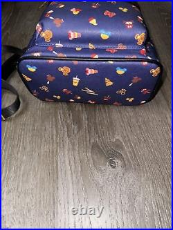 LOUNGEFLY x DISNEY PARKS limited release Disney Snacks mini backpack in navy