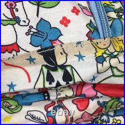 LeSportsac Disney BACKPACK Alice In Wonderland Flower Spring 4 Zipper Pockets