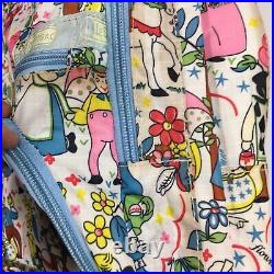 LeSportsac Disney BACKPACK Alice In Wonderland Flower Spring 4 Zipper Pockets