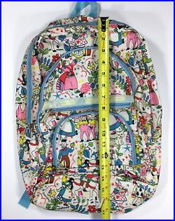 LeSportsac Disney BACKPACK Alice In Wonderland Flower Spring 4 Zipper Pockets