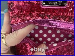 Loungefly 707 Exclusive Disney Minnie Mouse Magenta Sequin Mini Backpack