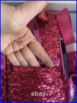 Loungefly 707 Exclusive Disney Minnie Mouse Magenta Sequin Mini Backpack