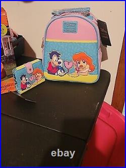 Loungefly A Goofy Movie Max And Roxanne Mini Backpack & Wallet Set Disney NWT