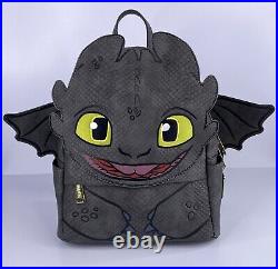 Loungefly Backpack How to Train Your Dragon Toothless NWT Rare Dreamworks