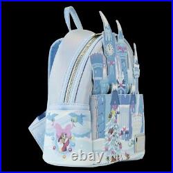 Loungefly Cinderella Exclusive Holiday Castle Light Up Mini Backpack/Wallet/Pin