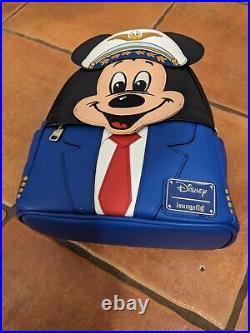 Loungefly D23 Pilot Mickey Walt's Plane Backpack NWT