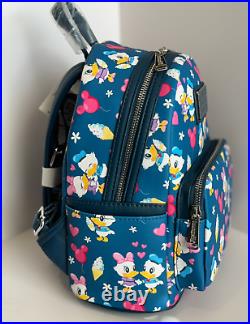 Loungefly DISNEY PARKS Donald Daisy Duck LOVE Backpack nuiMOs Aqua Ear Headband