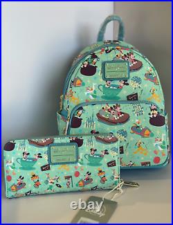 Loungefly DISNEY WORLD Mickey Mouse & Friends PLAY IN THE PARK Backpack + Wallet