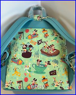 Loungefly DISNEY WORLD Mickey Mouse & Friends PLAY IN THE PARK Backpack + Wallet