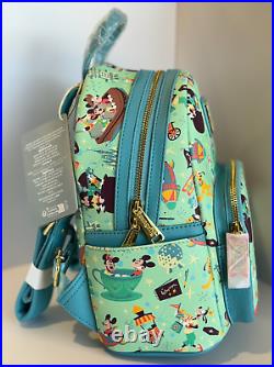 Loungefly DISNEY WORLD Mickey Mouse & Friends PLAY IN THE PARK Backpack + Wallet