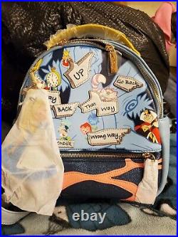 Loungefly Disney Alice In Wonderland Mini Backpack New