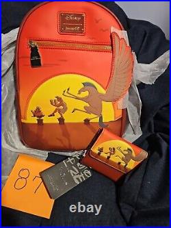 Loungefly Disney Hercules 25TH Anniversary Sunset Backpack and Wallet