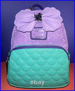 Loungefly Disney Little Mermaid Sequin Collection Ariel Mini Backpack NWT