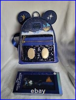 Loungefly Disney MMMA Peter Pan backpack and collector key