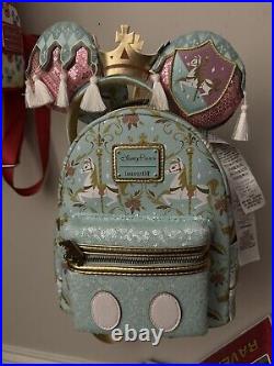 Loungefly Disney Mickey Main Attraction King Arthur Carousel Backpack W EARS