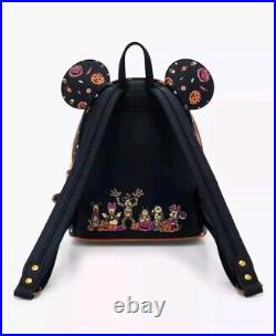 Loungefly Disney Mickey & Minnie Skeleton Glow-in-the-Dark Mini Backpack