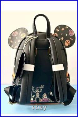 Loungefly Disney Mickey & Minnie Skeleton Glow-in-the-Dark Mini Backpack