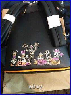 Loungefly Disney Mickey & Minnie Skeleton Glow-in-the-Dark Mini Backpack