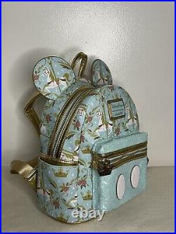 Loungefly Disney Mickey's Main Attraction King Arthur Carousel Backpack Preowned