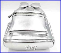 Loungefly Disney Parks 100th Anniversary Mickey Ear Bow Silver Drip Backpack New