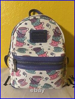 Loungefly Disney Parks Alice in Wonderland Tea Cups Mini Backpack