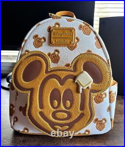 Loungefly Disney Parks Mickey Mouse Waffle Mini Backpack NWT