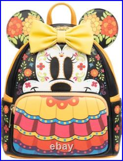 Loungefly Disney Parks Minnie Dia de los Muertos Sugar Skull Backpack COCO Ears