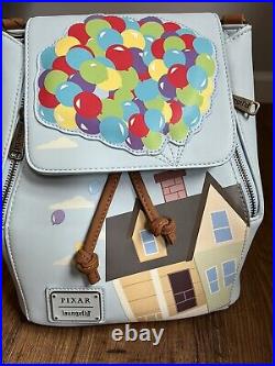 Loungefly Disney Pixar UP Balloon Flap Mini Backpack BoxLunch NWT See Pics