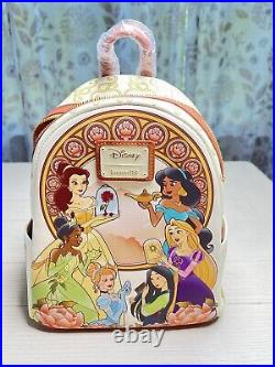 Loungefly Disney Princess Ornate Group Portrait Mini Backpack & Wallet NWT