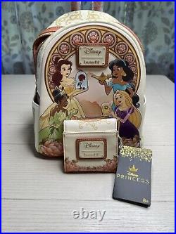 Loungefly Disney Princess Ornate Group Portrait Mini Backpack & Wallet NWT