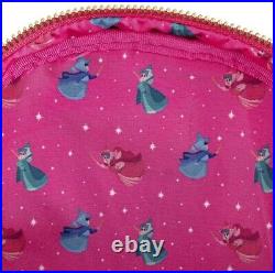 Loungefly Disney Sleeping Beauty Floral Fairy Godmother Mini Backpack Purse