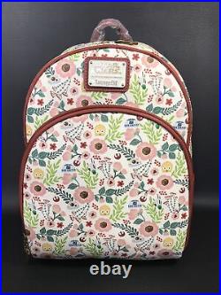 Loungefly Disney Star Wars Droids Floral Mini Backpack