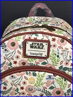 Loungefly Disney Star Wars Droids Floral Mini Backpack