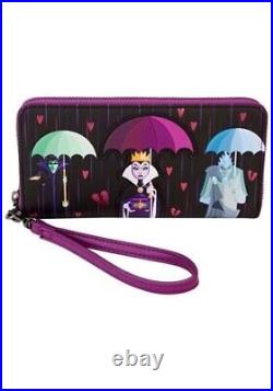 Loungefly Disney Villains Curse Your Hearts Mini Backpack, Wallet And Charm