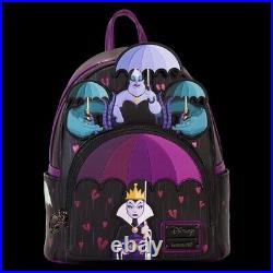 Loungefly Disney Villains Curse Your Hearts Mini Backpack, Wallet And Charm