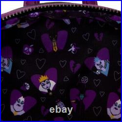 Loungefly Disney Villains Curse Your Hearts Mini Backpack, Wallet And Charm