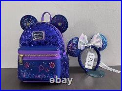 Loungefly Disneyland Paris DLP 30 Anniversary Sequin Backpack NWT