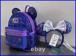 Loungefly Disneyland Paris DLP 30 Anniversary Sequin Backpack NWT