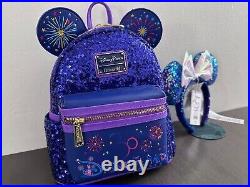 Loungefly Disneyland Paris DLP 30 Anniversary Sequin Backpack NWT