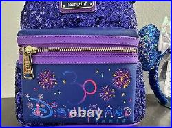 Loungefly Disneyland Paris DLP 30 Anniversary Sequin Backpack NWT