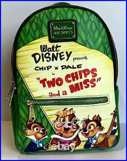 Loungefly Exclusive Disney Archives Chip & Dale Backpack + Wallet + nuiMOs Plush