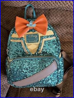 Loungefly Exclusive Disney Princess Merida Brave Sequin Mini Backpack EUC