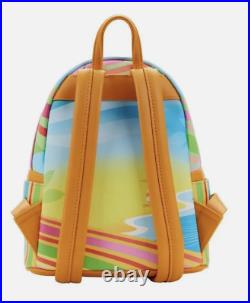 Loungefly Mini Backpack Disney THREE CABALLEROS Beach Scene Donald Duck Colorful